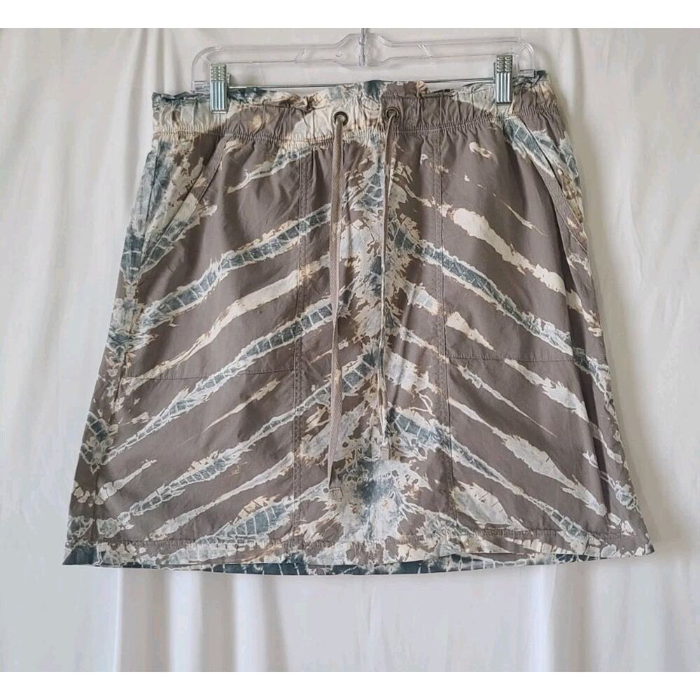 Wearables XCVI Tie Dye Mini Skirt Gray White Medium